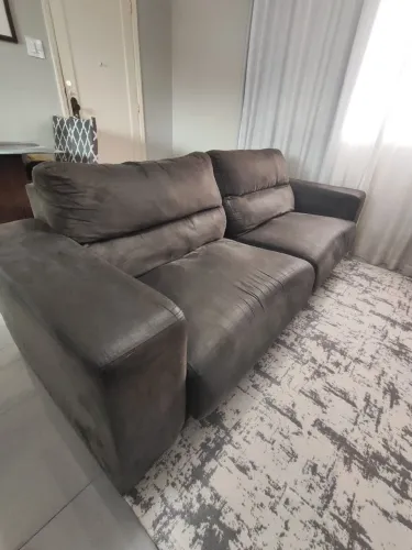 Sofá Retrátil e Reclinável 2,35m - Suede