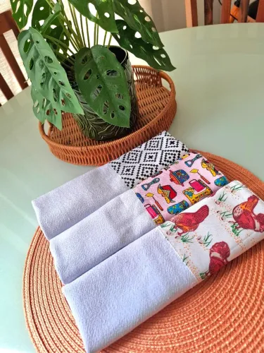 Kit de 3 panos de prato