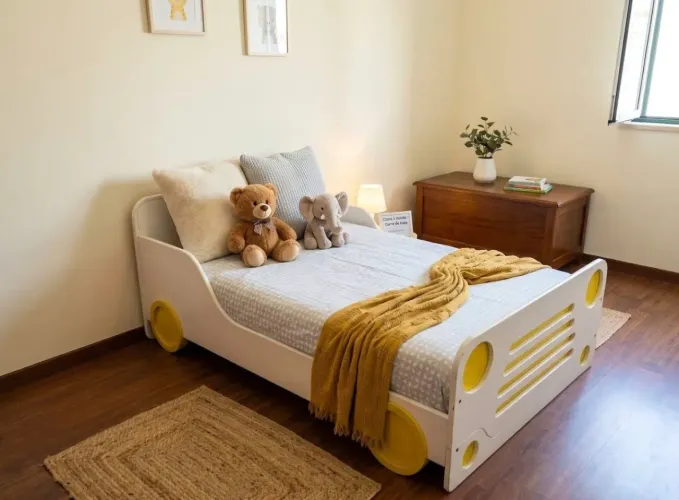 Cama Infantil Montessoriana Beep Tok&Stok + Colchão