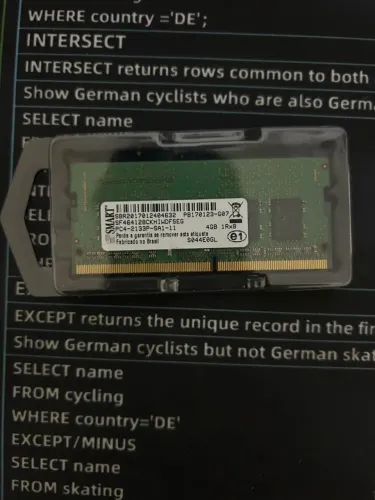 Memória ram ddr4 4gb para notebook