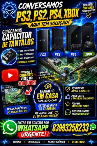 Concertos games e placas (trabalho em casa)