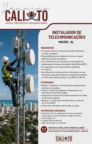 INSTALADORES TELECOMUNICAÇÃO 