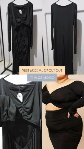 VESTIDO PLUS SIZE PRETO G2