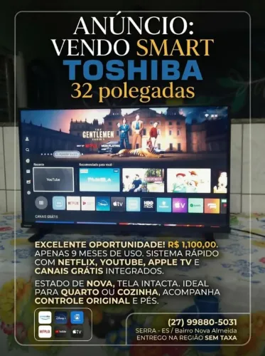 TV smarth Toshiba 32 polegadas
