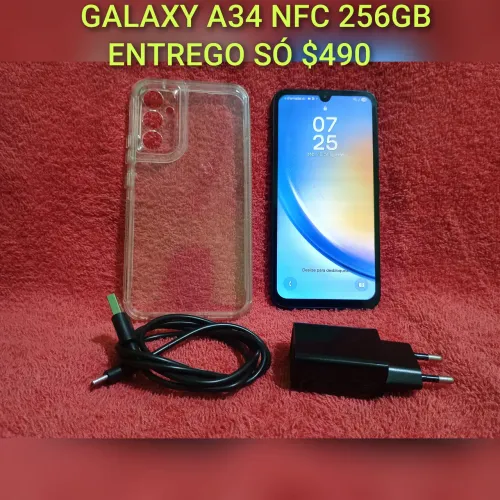 Galaxy a34 entrego agora com NFC 5g 256 GB 12 GB de ram