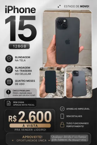 iPhone 15 128GB - Impecável