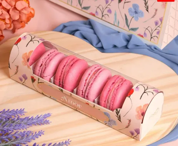 caixa para 6 macarons ou docinhos