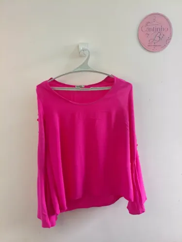 Blusa Manga Flare Tamanho M Pink