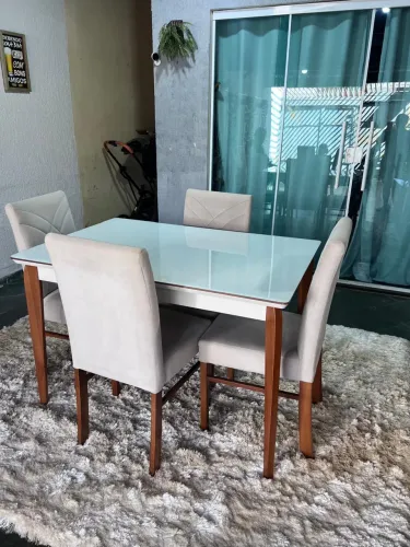 Mesa Offwhite (ATLÂNTIDA) entrego e passo cartão 