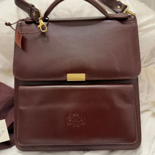 Bolsa de couro legítimo - Cor vinho