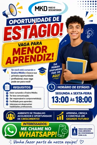 Vaga de estágio periodo da tarde