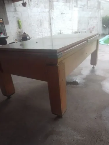 Vem de uma mesa de bilhar com ficha