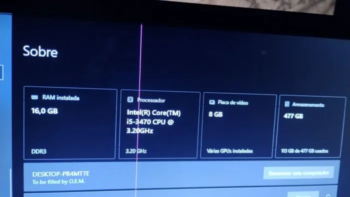 Pc gamer com rx580 8gb 2048 sp