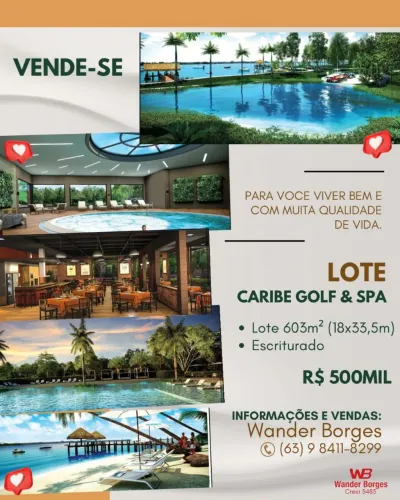 Lote no Condomínio Caribe Golf à Venda