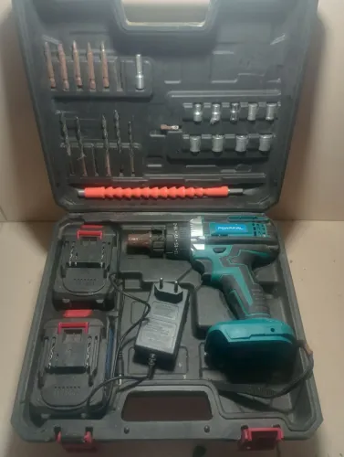 PARAFUSADEIRA/FURADEIRA SEM FIO POWERPAL + 2 BATERIAS + MALETA