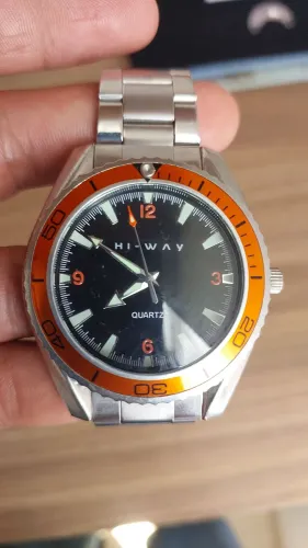 Relógio quartz masculino prata