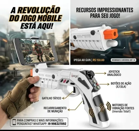 Controle gamer celular