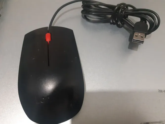 Mouse óptico Lenovo USB com fio