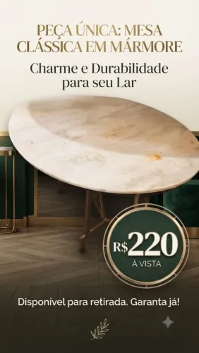 Mesa grande de mármore