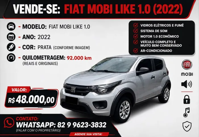 Fiat Mobi Like 1.0 Fire Flex 5P. 2022