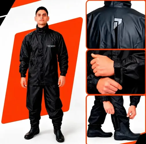 Capa de Chuva Motoqueiro Impermeável Pioneira - Tam. M