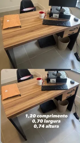 Mesa com duas gavetas