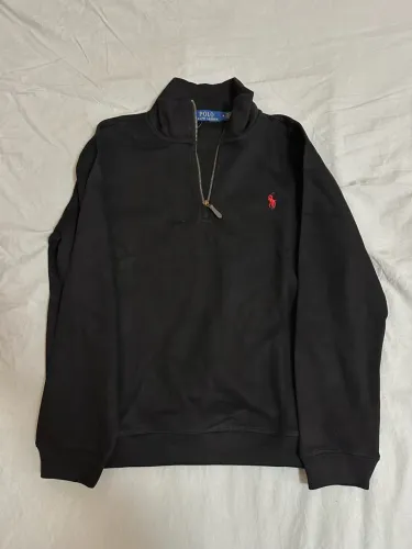 Quarter zip suéter Ralph Lauren Preto