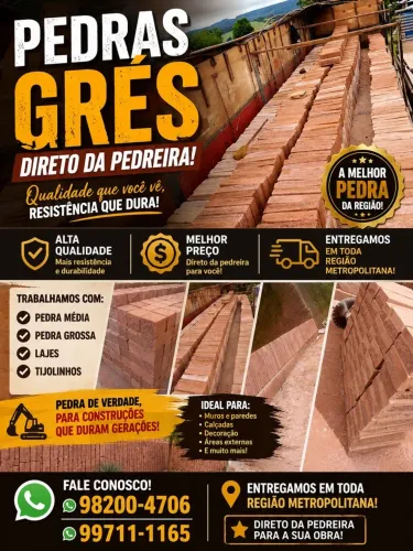 Pedras grés direto da pedreira 