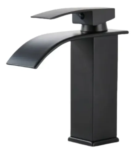 Torneira Banheiro Lavabo Monocomando Bica Baixa Preto Fosco.
