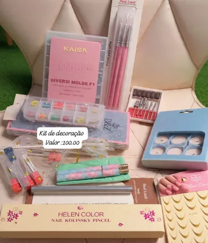 Kit decoração para unha em gel