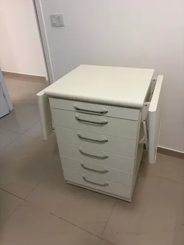 Gaveteiro Odontológico Branco Abas Dobráveis 