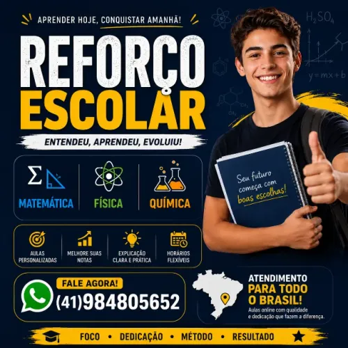 Aulas e resoluções de exercícios - Matemática, Física e Química