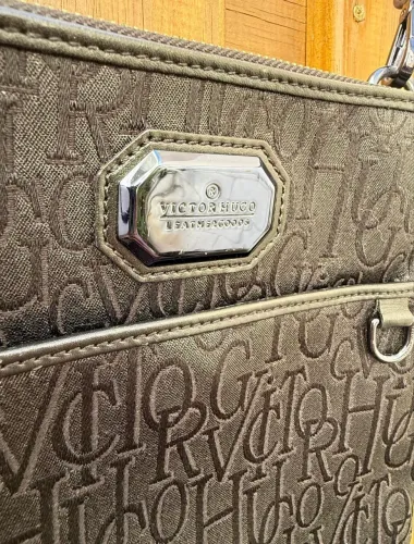 Bolsa linda victor hugo original tecido jacquar transversal