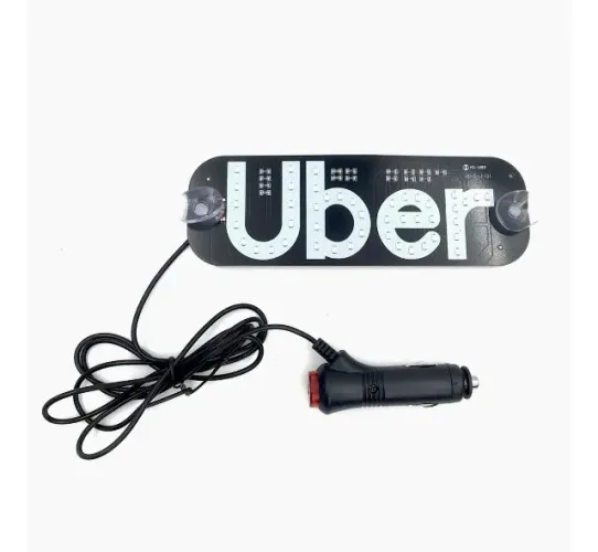 placa de sinalização para aplicativo app  led para carro