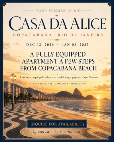 Casa da Alice ? COPACABANA | 3 MIN A PÉ DA PRAIA