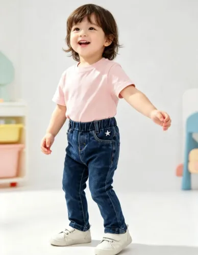 Calça Skinny infantil jeans azul 2