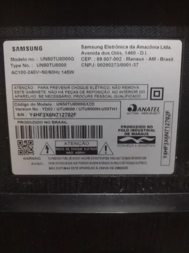 Tv 50 Samsung UN60TU8000G
