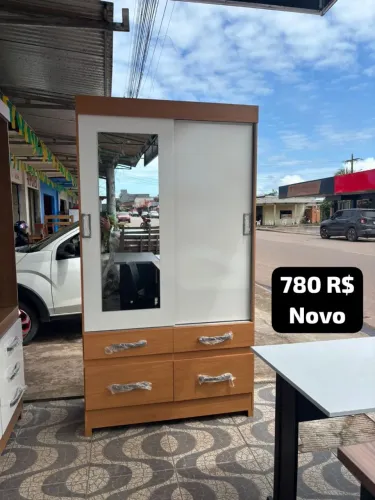 GUARDA ROUPA DE SOLTEIRO COM ESPELHO NOVOS