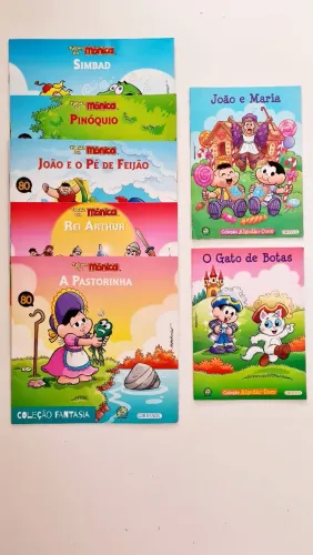 Kit com 9 livros Turma da Mônica