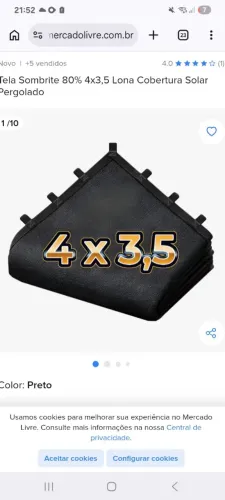 Tela sombreamento 4x3
