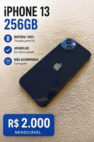 IPHONE 13 256GB BATERIA 100%