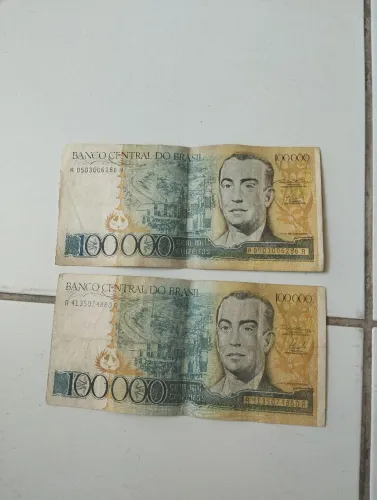 Cédula antiga 100.000 cruzeiros
