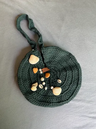 Bolsa de Crochê com Conchas