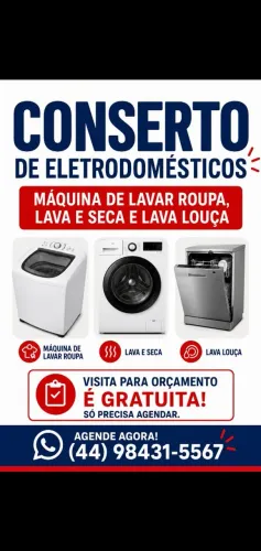 Conserto de máquina de lavar e seca e louça 
