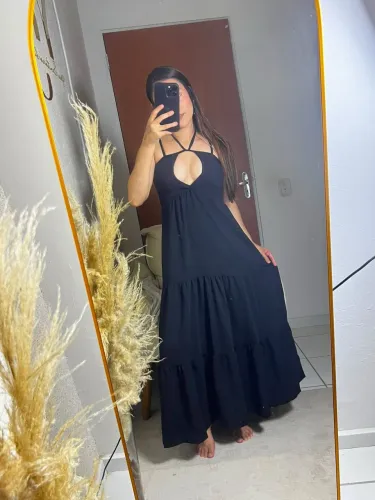 Vestido longo preto NOVO P AO G