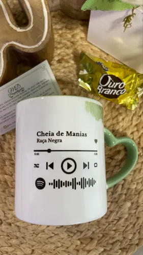 Caneca Qr Code Da Música Preferida
