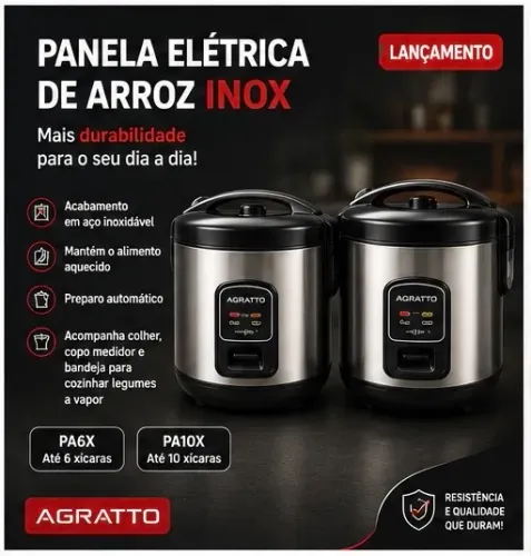 Panela elétrica inox 
