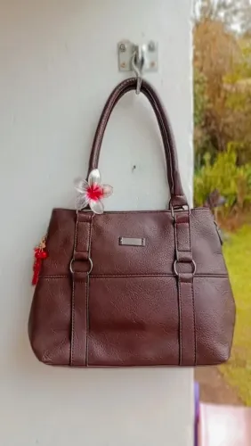 Bolsa de couro morrom