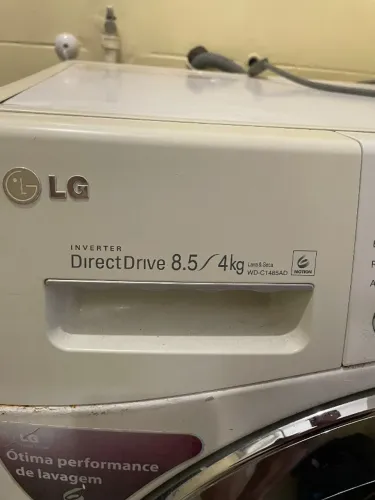 Lava e seca Inverter LG 8,5kg/4kg - WD-C1485AD - Com Defeito
