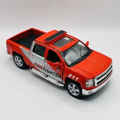 Miniatura Chevrolet Silverado 2014 Kinsmart 1/46 Bombeiro